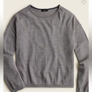 J.Crew Merino Rollneck Sweatshirt Sweater- Heather Smoke- Size Medium